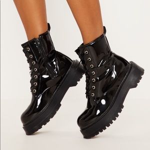 Patent combat boots